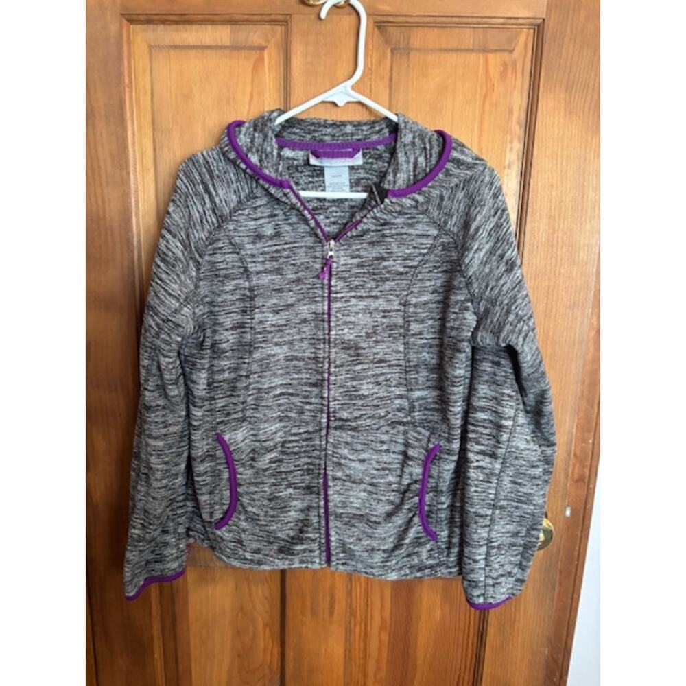 Women's Free Country Hooded Zipper Jacket Size Medium 100% Polyester